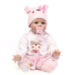 Kit de nouveau - n� pour b�b�, poup�e mignonne de 40cm, corps doux, biberon, sucette yeux bleus, haute ...