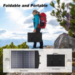 Kit de panneau solaire portable 60w, chargeur solaire pliant, panneau solaire d'urgence extérieur pour ... Kit de panneau solaire portable 60w, chargeur solaire pliant, panneau solaire d'urgence extérieur pour ...