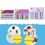 Kit de peinture acrylique etanche pour enfants, 24 couleurs, tube de 12ml, outils de dessin de peinture ...