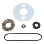 Kit de pignon de chane t8f, chane d'entranement en acier  116 maillons avec roue libre sans dents, ...