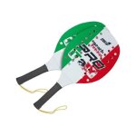 Kit de raquettes beach tennis pro en bois 12mm avec balle souple ¿ raquettes r�sistantes pour mer, plage ...