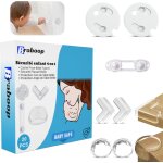 Kit de scurit enfant 20 pcs - cache - prise bb type e [x5] sans cl avec adhsif - scurit placard ...