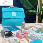 Kit de simulation médicale en bois, jouets pour boîte a médicaments, jouets pour médecin, maison de jeu ... Kit de simulation médicale en bois, jouets pour boîte a médicaments, jouets pour médecin, maison de jeu ...