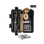 Kit de survie 11 ?quipements scie couteau lampe couverture survie * aille : 16, 5 x 10, 5 x 5 cm * couleur ...