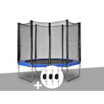 Kit trampoline jardideco atlas ø 2, 44 m bleu + kit d'ancrage Kit trampoline jardideco atlas ø 2, 44 m bleu + kit d'ancrage