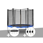 Kit trampoline jardideco atlas Ø 2, 44 m bleu + bâche de protection + kit d'ancrage Kit trampoline jardideco atlas Ø 2, 44 m bleu + bâche de protection + kit d'ancrage