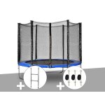 Kit trampoline jardideco atlas ø 2, 44 m bleu + echelle + kit d'ancrage Kit trampoline jardideco atlas ø 2, 44 m bleu + echelle + kit d'ancrage
