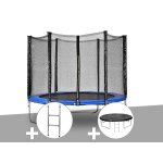 Kit trampoline jardideco atlas Ø 2, 44 m bleu + echelle + bâche de protection Kit trampoline jardideco atlas Ø 2, 44 m bleu + echelle + bâche de protection