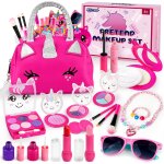 Kjakl - coffret maquillage enfant fille - 20 pcs jouet faux maquillage - trousse cadeau d'anniversaire ...