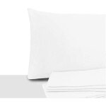 Kjakl - collection lit set de 2 taies d'oreillers (blanc, 50 x 70 cm)