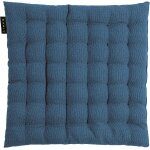 Kjakl - pepper elgante galette de chaise 40x40 cm, coton, lavable en machine, bleu nuit