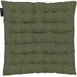 Kjakl - pepper elgante galette de chaise 40x40 cm, coton, lavable en machine, vert olive