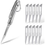 Kk07 mini titane scalpel couteau avec #11 interchangeables lames edc utilitaire pliant couteau avec poche ... Kk07 mini titane scalpel couteau avec #11 interchangeables lames edc utilitaire pliant couteau avec poche ...