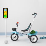 Ksfal - 2 en 1 tricycle bb evolutif, tricycle enfant pour 18 mois a 6 ans, tricycle avec phare, bleu ...