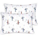 Ksfal - lot de 2 housses de coussin taie d'oreiller pour bb en coton biologique tricot 40x60cm taie ...