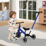 Ksfal - 3 en 1 vlo draisienne - draisienne intrieur extrieur pour enfants - tricycle avec barre de ...