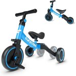 Ksfal - 5 en 1 tricycle vélo enfant, bébé evolutif 1 - 4 ans, draisienne, vélo sans pédale, bleu Ksfal - 5 en 1 tricycle vélo enfant, bébé evolutif 1 - 4 ans, draisienne, vélo sans pédale, bleu