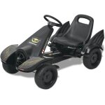 Ksfal - kart a pdale avec sige ajustable noir pour enfants vhicule jouet