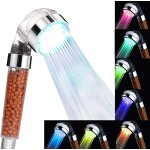 Ksfal - pommeau douche anti calcaire, economiseur d'eau pression pommeau de douche avec 7 couleurs changeantes ...