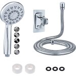 Ksfal - pommeau flexible tuyau de douche universel 2 mtres 5 modes de jet d'eau g1 / g2 en acier inoxydable ...