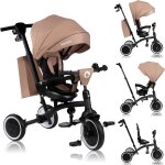 Ksfal - tris plus tricycle multifonctionnel de 9 mois a 5 ans jusqu' 25 kg, poussette bb, grandes ...