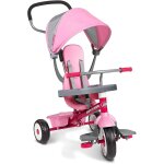 Ksfal - tricycle de balades 4 - en - 1, tricycle rose pour tout - petits de 1 a 5 ans