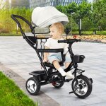 Ksfal - tricycle de bébé, tricycle enfants evolutif avec pare - soleil pliable et canne parentale ajustable, ... Ksfal - tricycle de bébé, tricycle enfants evolutif avec pare - soleil pliable et canne parentale ajustable, ...
