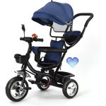 Ksfal - tricycle bb evolutif jusqu' 30 kg, velo bebe pour les enfants a partir de 1 an, soleil canne ...