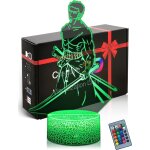 Kuwl - lampe illusion 3d a trois epes, 16 couleurs avec tlcommande, veilleuse a intensit variable, ...