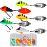 Kwex - jig spinner lot de 5 leurres 6 g / 10 g / 15 g / 20 g / 25 g spin jig pour la p�che a la perche, ...