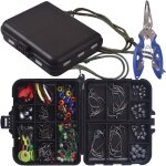 Kwex - kit d'accessoires de pêche de 188 pièces, hameçons gabarits, poids de lancer de balle de basse, ... Kwex - kit d'accessoires de pêche de 188 pièces, hameçons gabarits, poids de lancer de balle de basse, ...