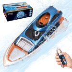 Kyaoayo - 2, 4 ghz bateau tlcommand mini speedboat, rc bateau avec lumire led, bateaus a moteur haute ...
