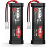 Kyaoayo - lot de 2 batteries nimh 7, 2 v 5000 mah 6 cellules rc pour voiture, avion, hlicoptre, bateau, ...