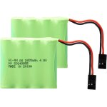 Kyaoayo - lot de 2 batteries nimh rc 4, 8 v 2 400 mah avec connecteurs hitec, batterie compatible avec ... Kyaoayo - lot de 2 batteries nimh rc 4, 8 v 2 400 mah avec connecteurs hitec, batterie compatible avec ...