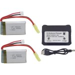 Kyaoayo - 2pcs 7. 4v 850mah batterie et 1pcs 2en1 chargeur pour 9300 9301e 9302e 9303e 9034e 9305e 9310 ...