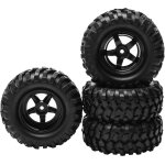 Kyaoayo - lot de 4 pneus en caoutchouc pour buggy rc 1:10 - 5 rayons - 12 mm - pices hexagonales rc ...