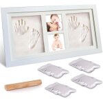 Kyaoayo - cadre empreintes bb, kit empreinte bebe mains pour liste de naissance, souvenirs mmorable ...
