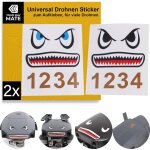 Kyaoayo - drone face lift, 2 x autocollant au motif de requin, stickers adapt aux drones par exemple ...