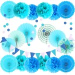 Kyaoayo - kit de décoration d'anniversaire réutilisable pour garçon et enfant - guirlande de pompons ... Kyaoayo - kit de décoration d'anniversaire réutilisable pour garçon et enfant - guirlande de pompons ...