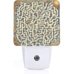 Labyrinthe carte au tresor motifs veilleuse plug - in ledlight capteur du crepuscule a l'aube pour couloirs, ... Labyrinthe carte au tresor motifs veilleuse plug - in ledlight capteur du crepuscule a l'aube pour couloirs, ...