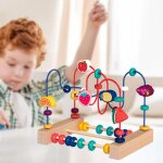 Labyrinthe de perles en bois, jouets d'apprentissage précoce, cercle boulier, compétences motrices, cercle ... Labyrinthe de perles en bois, jouets d'apprentissage précoce, cercle boulier, compétences motrices, cercle ...