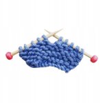 Laine a tricoter fresh element pour maison de poupe, echelle 1:12, bleu