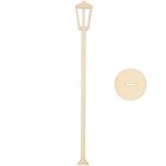 Lampadaire miniature - 2, 5 x 22, 5 cm - pour le monde des lutin - rico design bois