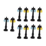 Lampadaire rtro en plastique, 10 pices, 5. 5cm, amnagement paysager de train, accessoires de bricolage ...