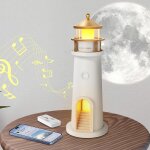 Lampe bluetooth avec haut - parleur phare, veilleuse led, veilleuse phare avec t�l�commande et bluetooth, ...