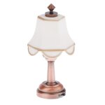 Lampe de bureau miniature led pour maison de poupe 1:12, avec parapluie, dcor d'abat - jour