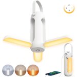 Lampe de camping pliante rechargeable (blanche), lampe de camping led 10000mah avec 3 modes dimmables, ... Lampe de camping pliante rechargeable (blanche), lampe de camping led 10000mah avec 3 modes dimmables, ...