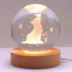 Lampe chat de 3, 15 pouces - veilleuse pour enfants - cadeau de chat - t�l�commande - 16 changements ...