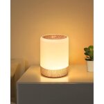 Lampe de chevet de table tactile dimmable, avec 256 couleurs rvb changement de couleur chaud led veilleuse ...