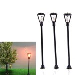 Lampe de jardin miniature noire echelle 1:100, luminaire dcoratif a tte unique, luminaire dcoratif ...